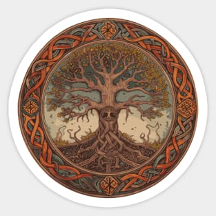 Celtic Tree Of Life Oak Sacred Tree Sticker